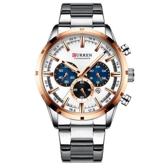 bol.com | Curren® Horloges voor Herenhorloge Heren Horloge – Stalen Band –...
