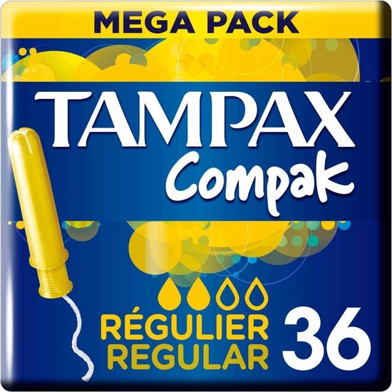 12x Tampax Compak Regular 36 stuks
