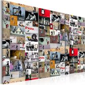 Schilderijen Op Canvas - Schilderij - Art of Collage: Banksy III 120x80 - Artgeist Schilderij