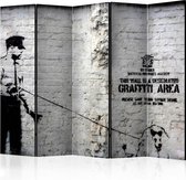 Kamerscherm - Scheidingswand - Vouwscherm - Banksy - Graffiti Area II [Room Dividers] 225x172 - Artgeist Vouwscherm