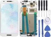 Lcd-scherm en Digitizer volledige montage met frame voor Alcatel A3 5046 / 5046D / 5046X / OT5046 (wit)
