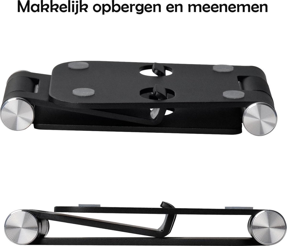 Telefoonhouder Bureau Telefoonstandaard Aluminium Telefoon Standaard - Telefoon Tablet Houder Telefoonstandaard Bureau - Zwart — afbeelding 5