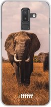 Samsung Galaxy J8 (2018) Hoesje Transparant TPU Case - Elephants #ffffff