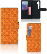 Wallet Case Xiaomi Mi Note 10 Pro Telefoonhoesje Batik Orange