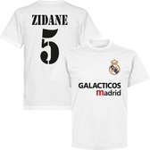 Galacticos Real Madrid Zidane 5 Team T-shirt - Wit - 4XL