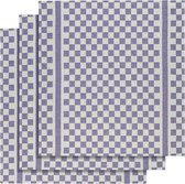 De Witte Lietaer Serviette de cuisine 65x70 Cm Coton Blanc / violet 3 pièces