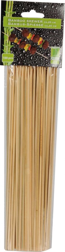 Tom Satéprikkers 25 Cm Bamboe Blank 100 Stuks - Tom