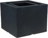Nampook Bloempot Cube Set 30 En 40 Cm Kunststof Antraciet 2-delig