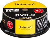 Intenso 4801154 DVD-R disc 4.7 GB 25 stuk(s) Spindel Bedrukbaar