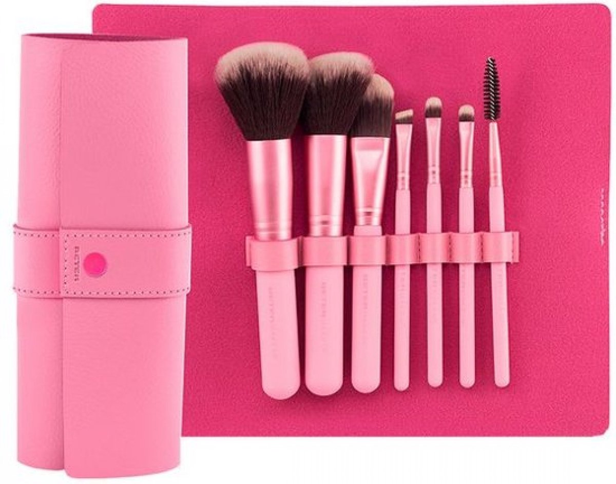 Beter PROFESSIONAL PINK estuche-manta 7 brochas make up