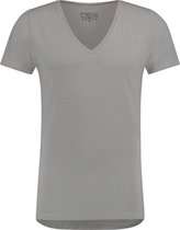 T-shirt Diepe V Hals Stretch Grijs 8-pack -XL