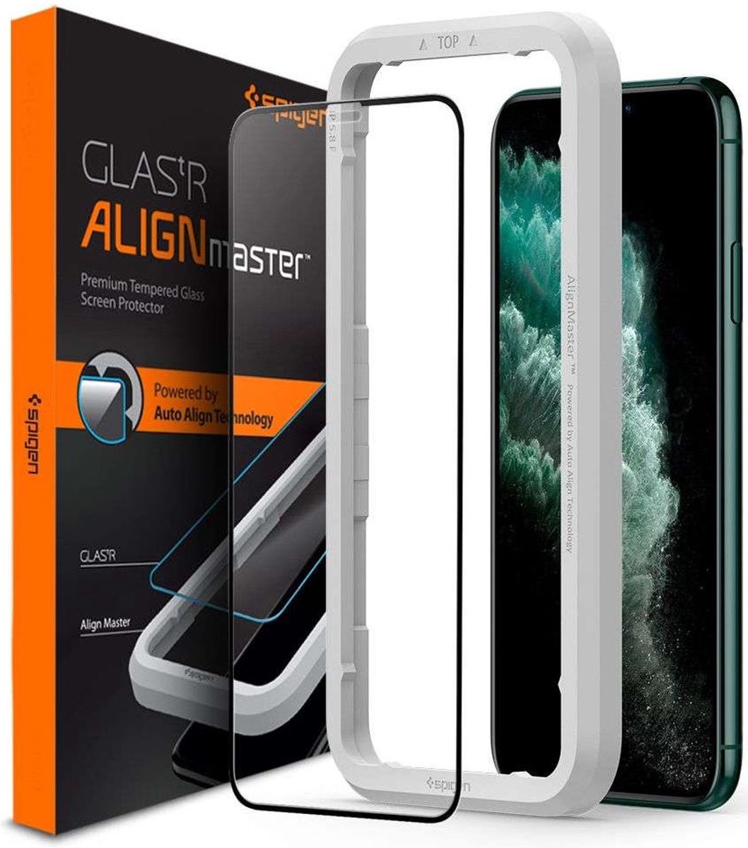 Spigen Apple iPhone 11 Pro AlignMaster Tempered Glass met Montageframe