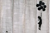 BANKSY Flying Balloons Girl Canvas Print