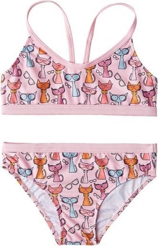 Slipstop Bikini Katten Meisjes Polyester Roze Maat 134 | bol