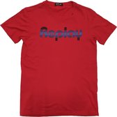 Replay rood t-shirt - valt 1 maat kleiner - Maat S