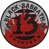 Black Sabbath Patch 13 Flames Circular Multicolours