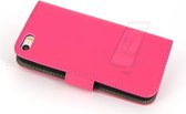 Roze hoesje voor iPhone 5-5s-SE -Book Case- Pasjeshouder - Magneetsluiting