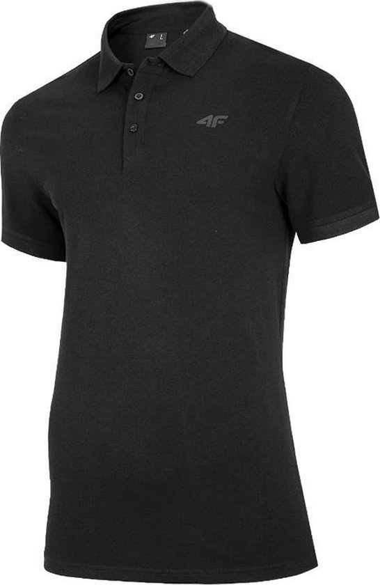 4F Men's T-shirt Polo NOSH4-TSM008-20S, Mannen, Zwart, T-shirt, maat: S EU