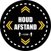 Houd afstand 1,5 meter vloersticker rond Ø 20 cm; Corona / COVID-19