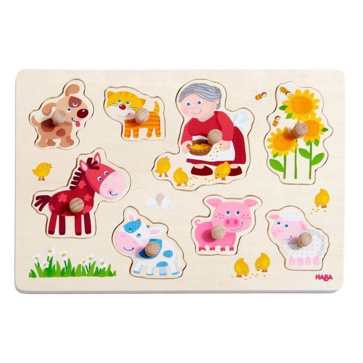 Haba Vormenpuzzel Oma Linda’s Dieren 8 Stukjes