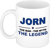 Jorn The man, The myth the legend cadeau koffie mok / thee beker 300 ml