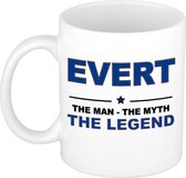 Evert The man, The myth the legend cadeau koffie mok / thee beker 300 ml