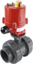 32mm 24V AC Elektrische Kogelkraan PVC Lijm 3-Punt 16 Bar - VDL - 614P032-AG2-024AC