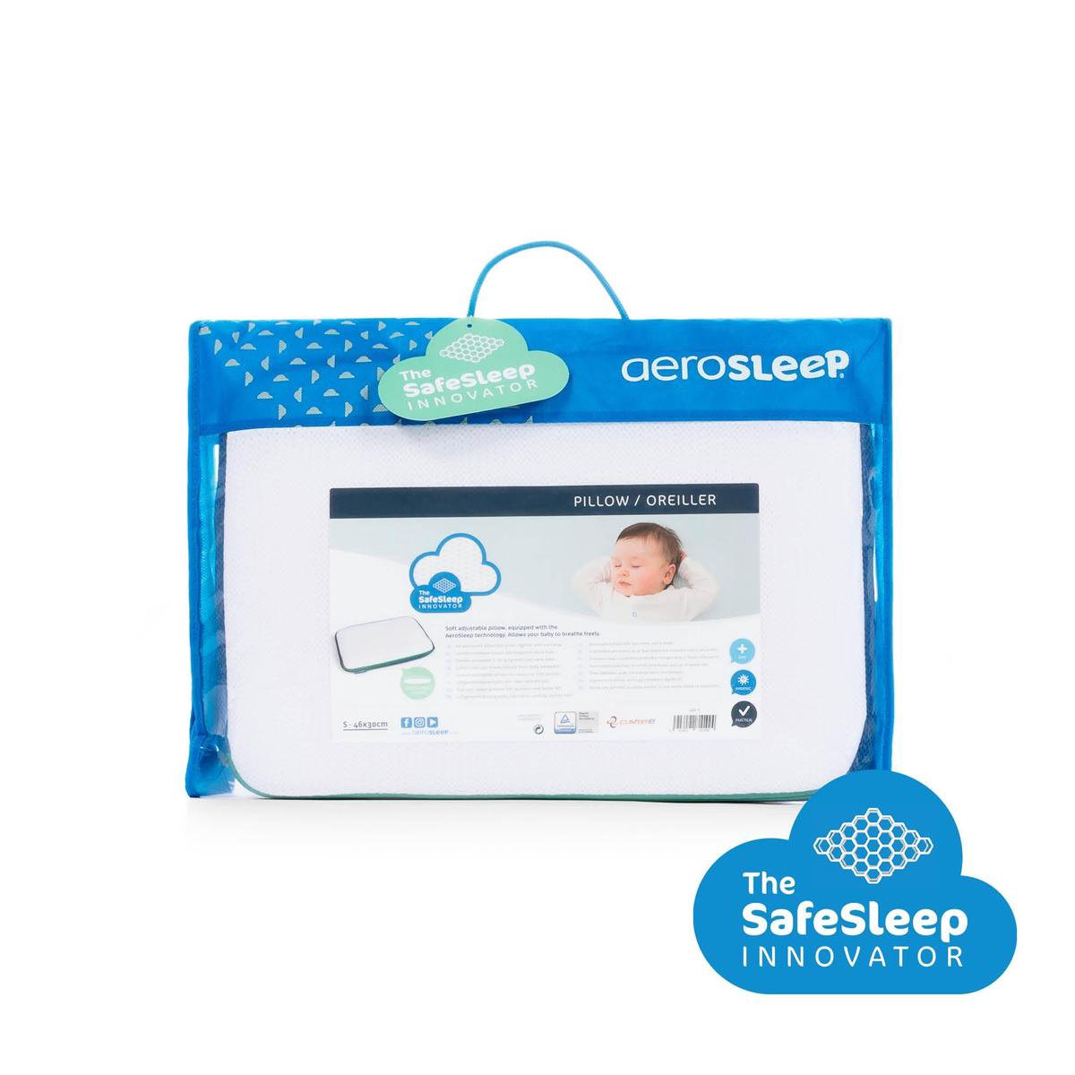 AeroSleep® SafeSleep 3D hoofdkussen voor baby & kleuter - medium - 50 x 35  x cm | bol