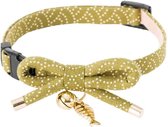 Necoichi Zen halsband katten groen - vis bedel - verstelbaar van 20 tot 35cm