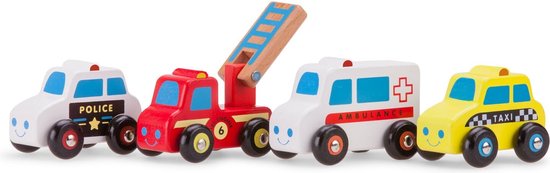 New Classic Toys Speelgoedvoertuigen Set - 4 Auto's