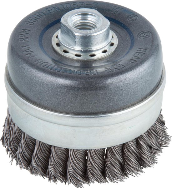 Foto: Heckenpracht professionele onkruidborstel met 254 mm boring hoogwaardige onkruid borstel voor effectieve onkruidverwijdering draadborstel inclusief adapter effectieve mosverwijdering voor bosmaaier