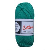 Beijer BV Cotton eight 8/4 onbewerkt dun katoen garen - groen (307) - pendikte 2,5 a 3mm - 1 bol