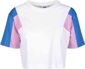 Urban Classics Crop top -2XL- 3-Tone Short Oversize Blauw/Roze