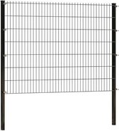 Dubbelstaafmat hekwerk 143 cm hoog | Dubbelstaafmatten | Zwart | 8 meter lang