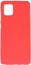 Bestcases Color Telefoonhoesje - Backcover Hoesje - Siliconen Case Back Cover voor Samsung Galaxy Note 10 Lite -  Rood