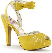 Pin Up Couture Sandaal met enkelband -37 Shoes- BETTIE-01 US 7 Geel