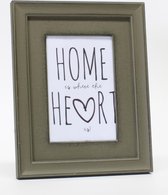 Houten fotolijst met ingewerkte houten passe-partout voor foto 10x15