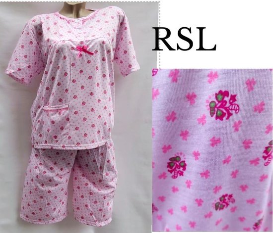 Dames pyjama set met 3 kwart broek XL 40-42