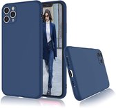 Siliconen hoesje met camera bescherming geschikt voor Apple iPhone 11 Pro - blauw