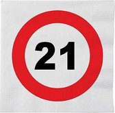 Stopbord servetten 21 jaar