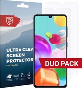 Rosso Screen Protector Ultra Clear Duo Pack Geschikt voor Samsung Galaxy A41 | TPU Folie | Case Friendly | 2 Stuks