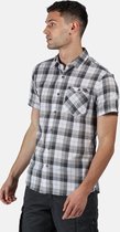 Regatta - Men's Ramiro Short Sleeved Checked Shirt - Outdoorshirt - Mannen - Maat XXXL - Grijs