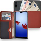 Azuri walletcase met cardslots & money pocket - camel- voor Huawei P20
