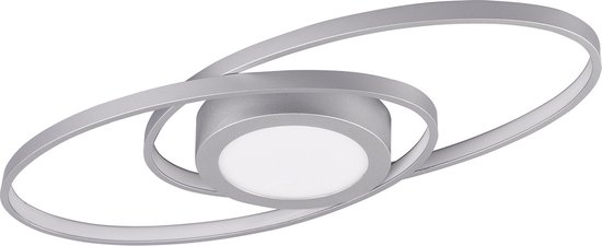 LED Plafondlamp - Trion Galon - 27W - Warm Wit 3000K - Dimbaar - Rond - Mat Titaan - Aluminium