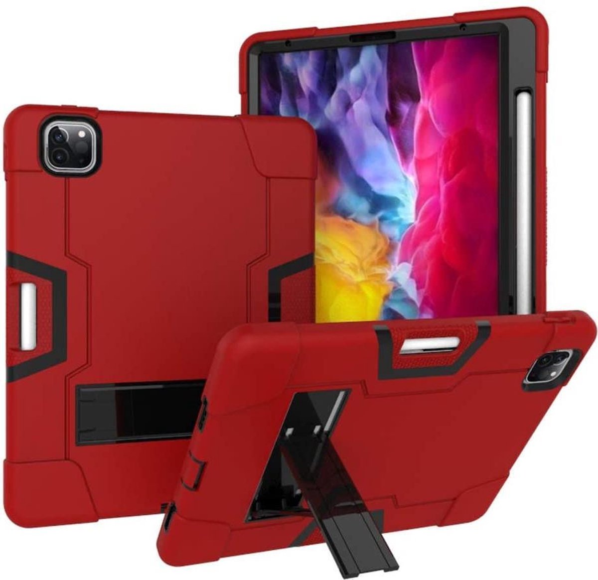 iPad Pro 11 Inch 2020 Hybrid Shockproof Protection Case Armor met standaard (rood)