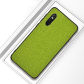 Schokbestendige doek textuur pc + tpu beschermhoes voor vivo x27 (groen)