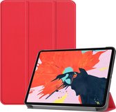 Custer Texture Horizontal Flip PU lederen tas voor iPad Pro 12,9 inch (2018), met drievoudige houder en slaap / waakfunctie (rood)
