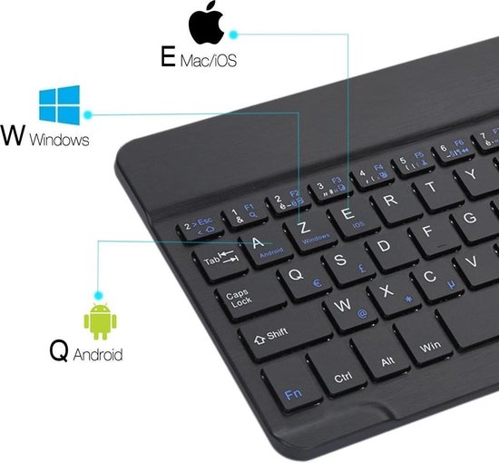 Smart Cover AZERTY Bluetooth Keyboard Book Case Cover pour Lenovo Tab M10  Plus -... | bol.com