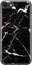 iPhone SE 2020 hoesje siliconen - Marmer zwart | Apple iPhone SE (2020) case | TPU backcover transparant