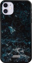 iPhone 11 Hoesje TPU Case - Dark Blue Marble #ffffff